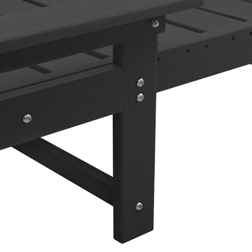 Ligstoel 2 pcs Zwart 195,5 x 53 x 98,5 cm Polyetheen