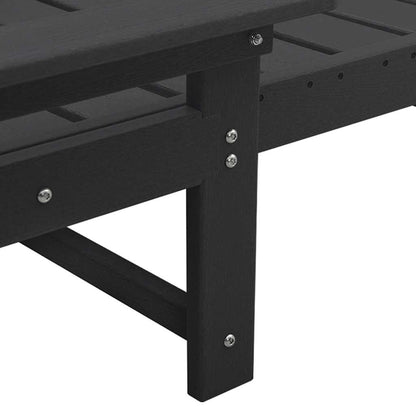 Ligstoel 2 pcs Zwart 195,5 x 53 x 98,5 cm Polyetheen