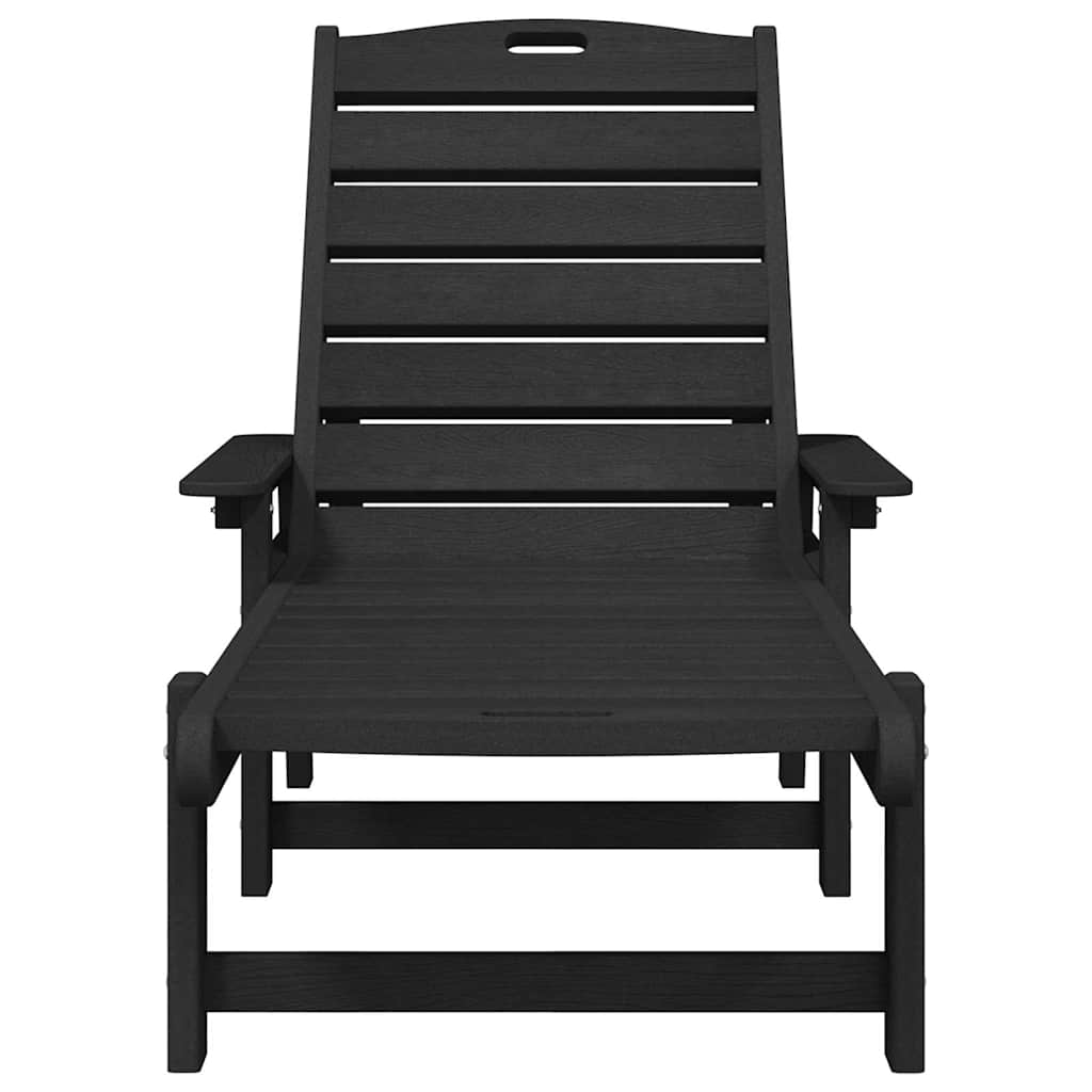 Ligstoel 2 pcs Zwart 195,5 x 53 x 98,5 cm Polyetheen