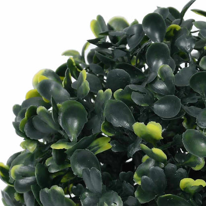 Kunstbuxusballen met LED-verlichting 4 st 12 cm groen