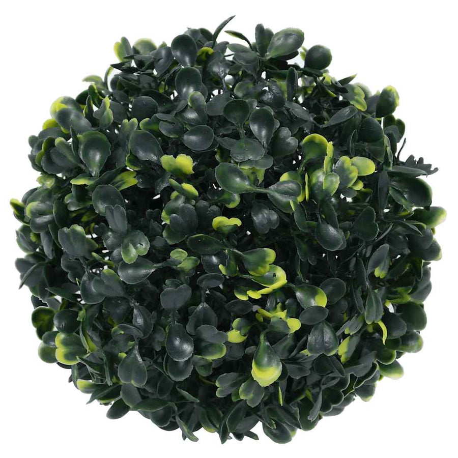 Kunstbuxusballen met LED-verlichting 2 st 22 cm groen