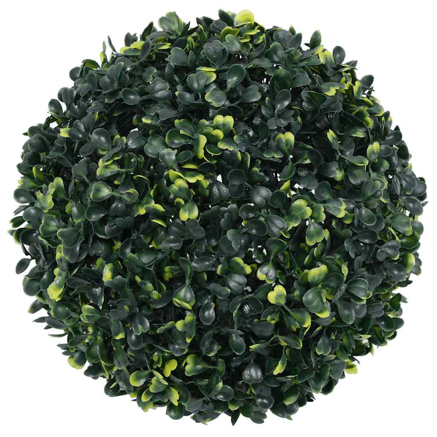 Kunstbuxusballen met LED-verlichting 2 st 45 cm groen