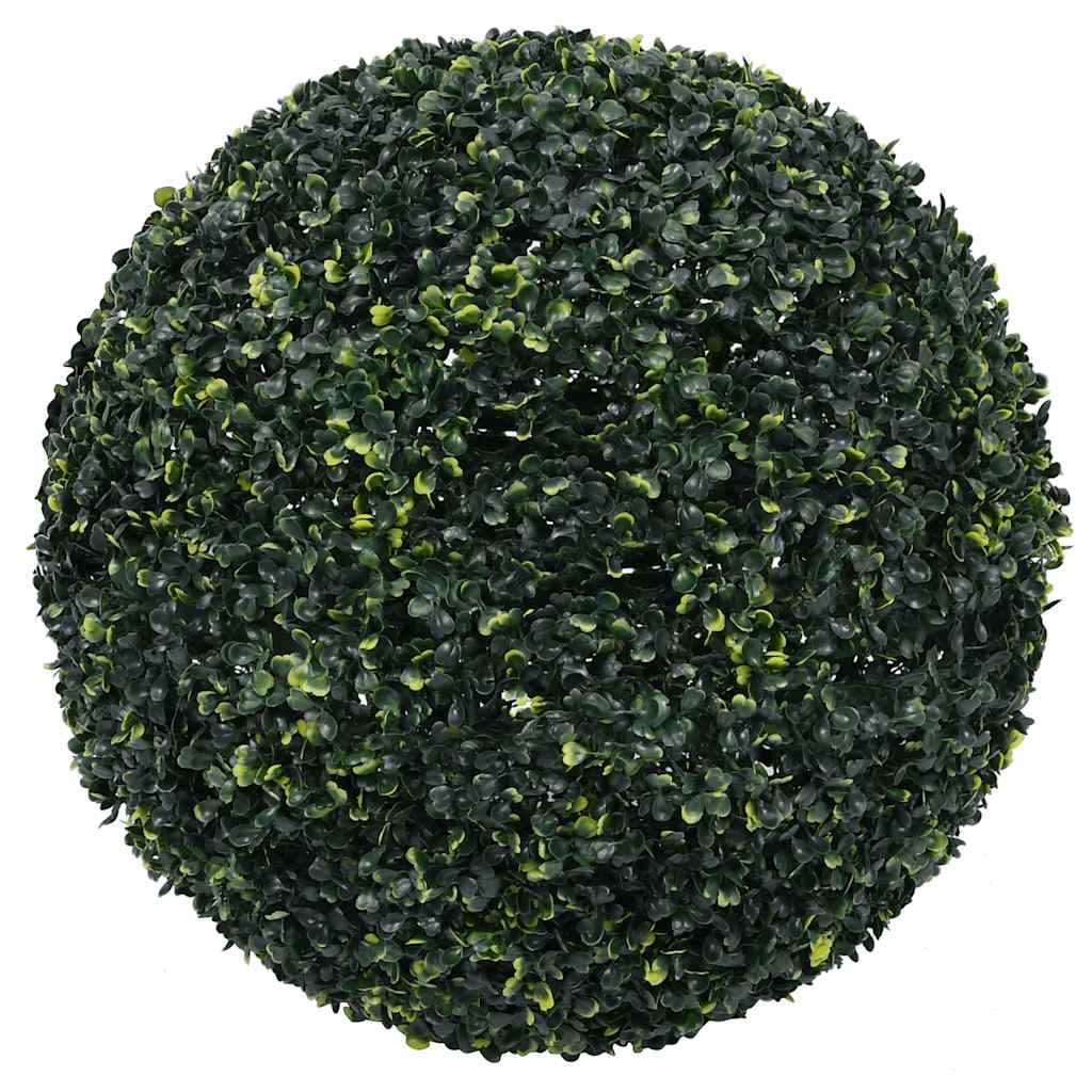 Kunstbuxusballen met LED-verlichting 2 st 52 cm groen