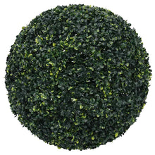 Kunstbuxusballen met LED-verlichting 2 st 52 cm groen