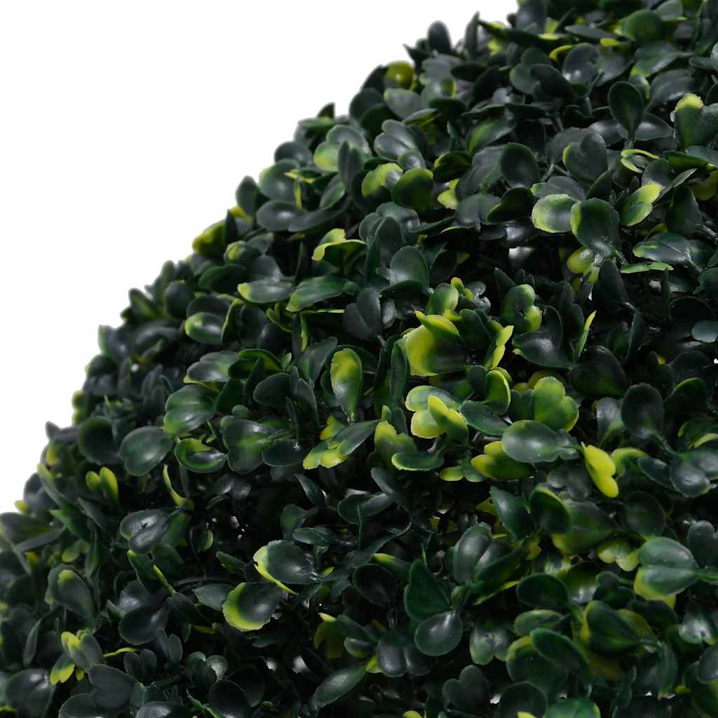 Kunstbuxusballen met LED-verlichting 2 st 52 cm groen