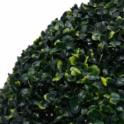 Kunstbuxusballen met LED-verlichting 2 st 52 cm groen