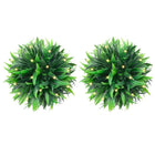 Kunstbuxusballen 2 st 30 cm groen met LED