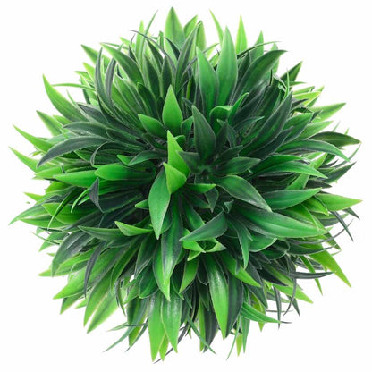 Kunstbuxusballen met LED-verlichting 2 st 30 cm groen