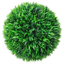 Kunstbuxusballen met LED-verlichting 2 st 38 cm groen