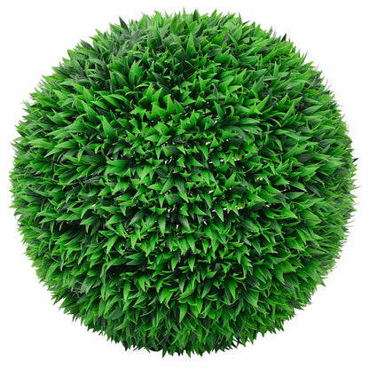 Kunstbuxusballen met LED-verlichting 2 st 55 cm groen