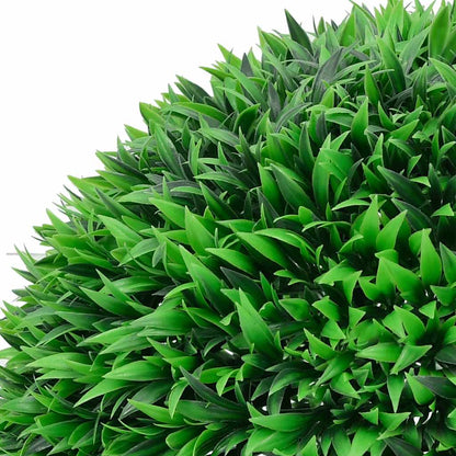 Kunstbuxusballen met LED-verlichting 2 st 55 cm groen