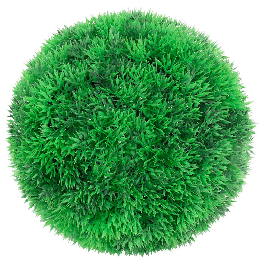 Kunstbuxusballen met LED-verlichting 2 st 22 cm groen
