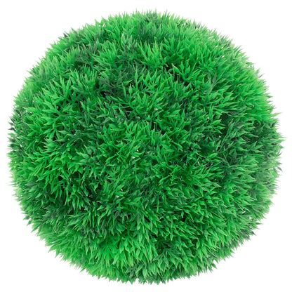 Kunstbuxusballen met LED-verlichting 2 st 22 cm groen