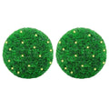 Kunstbuxusballen met LED-verlichting 2 st 27 cm groen