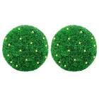 Artificial Boxwood Balls with LED Lights 2 pcs 27 cm Green