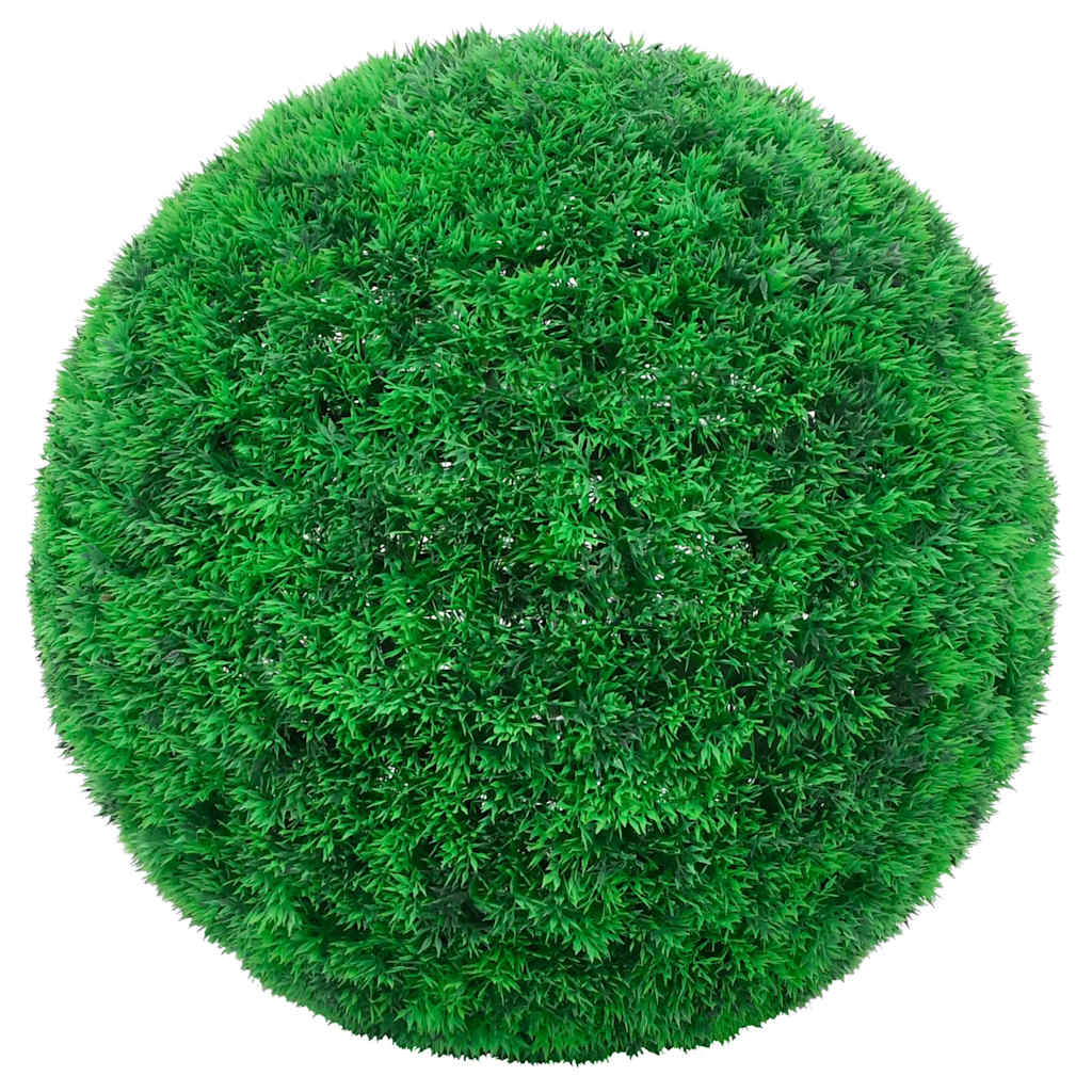 Kunstbuxusballen met LED-verlichting 2 st 52 cm groen