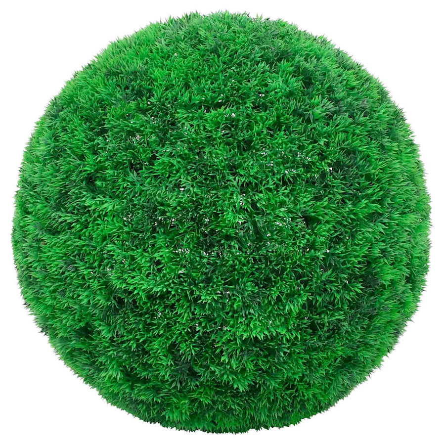 Kunstbuxusballen met LED-verlichting 2 st 52 cm groen