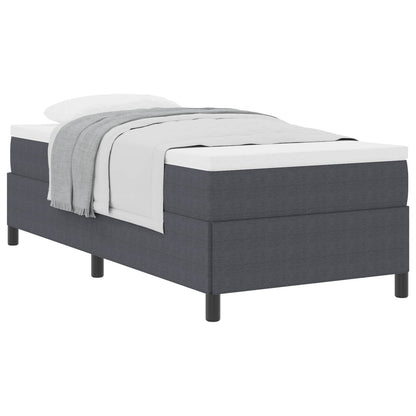 Boxspringbed Donkergrijs 90 x 190 cm Katoen Stof