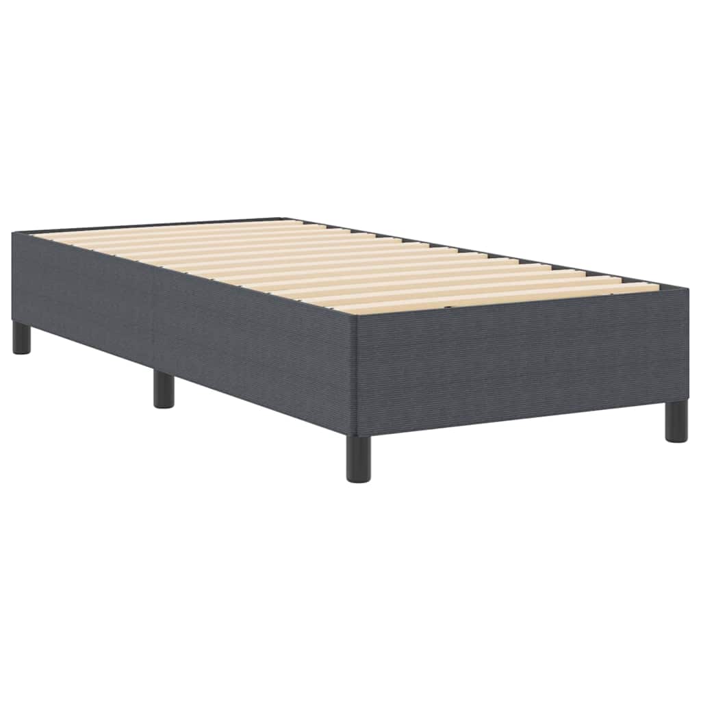 Boxspringbed Donkergrijs 90 x 190 cm Katoen Stof