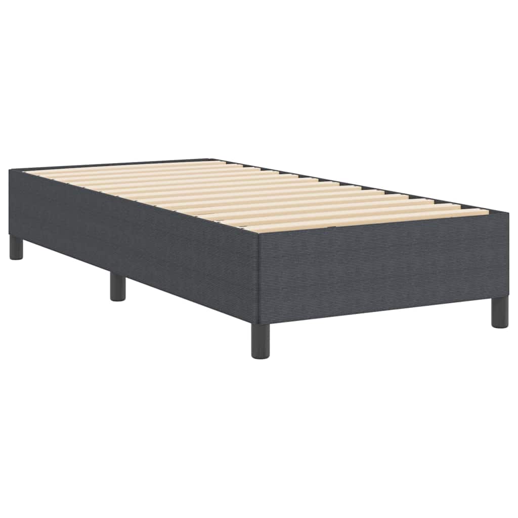 Boxspringbed Donkergrijs 90 x 190 cm Katoen Stof