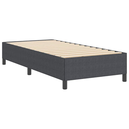 Boxspringbed Donkergrijs 90 x 190 cm Katoen Stof