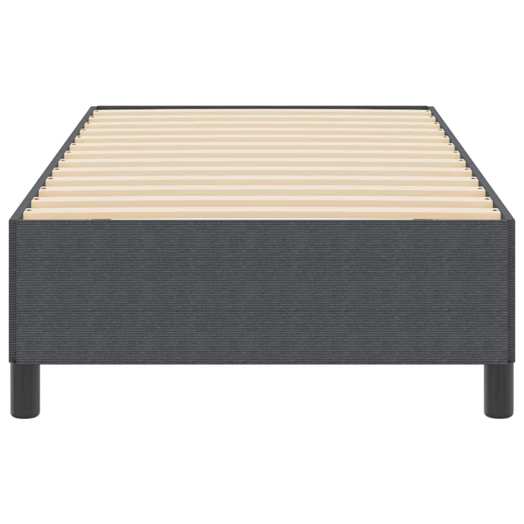 Boxspringbed Donkergrijs 90 x 190 cm Katoen Stof