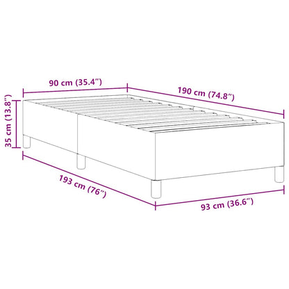 Boxspringbed Donkergrijs 90 x 190 cm Katoen Stof