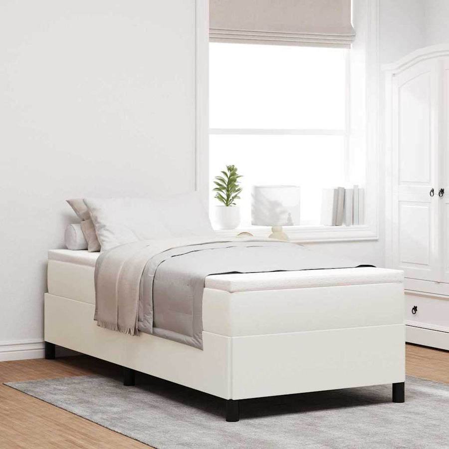 Boxspringbed Crème 100 x 200 cm Fluweel