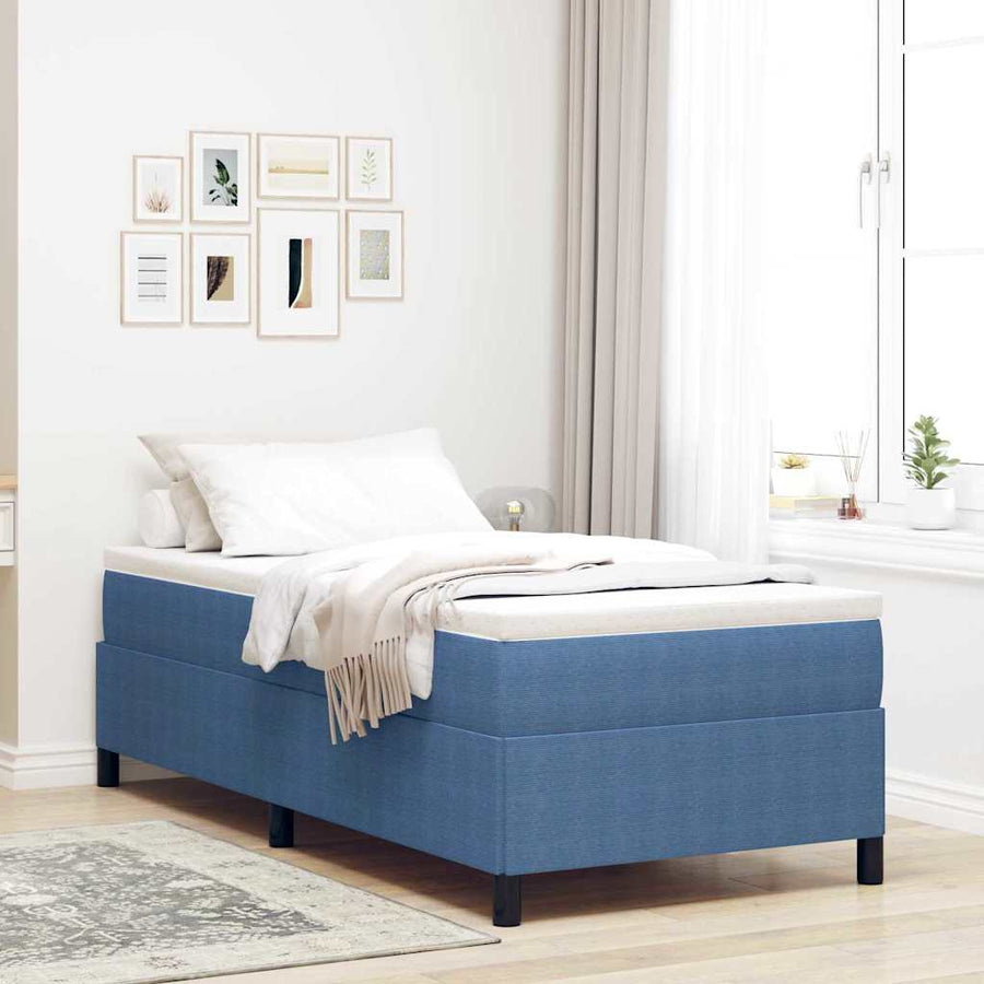 Boxspringbed Fluweel 100 x 200 cm Blauw