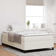 Bedframe 120x200 cm crème katoenen stof