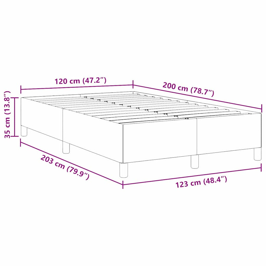 Boxspringbed Crèmekleurig 120 x 200 cm Katoen Stof