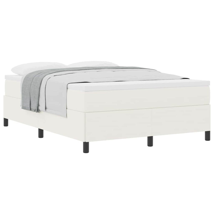 Bedframe Katoenen Stof 140 x 190 cm Crème