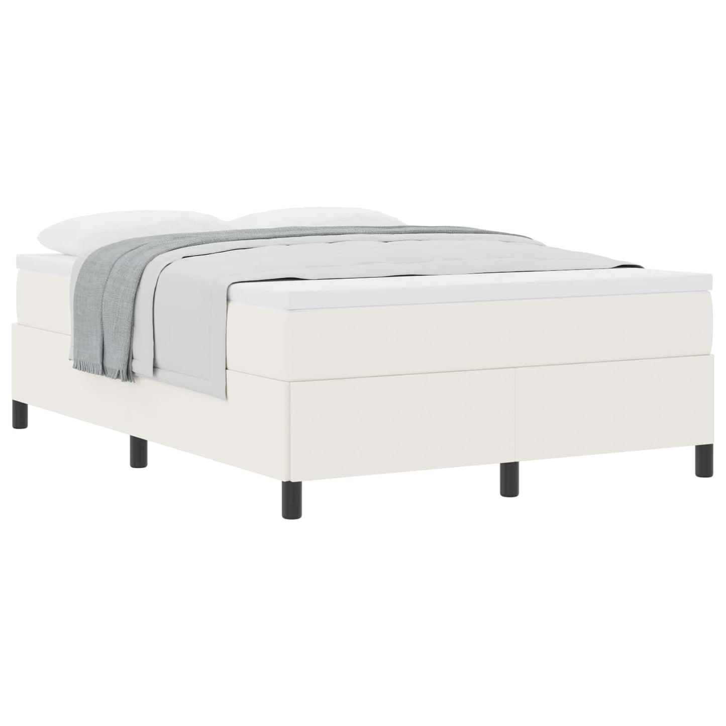 Boxspringbed Crèmekleurig 140 x 200 cm Katoen Stof