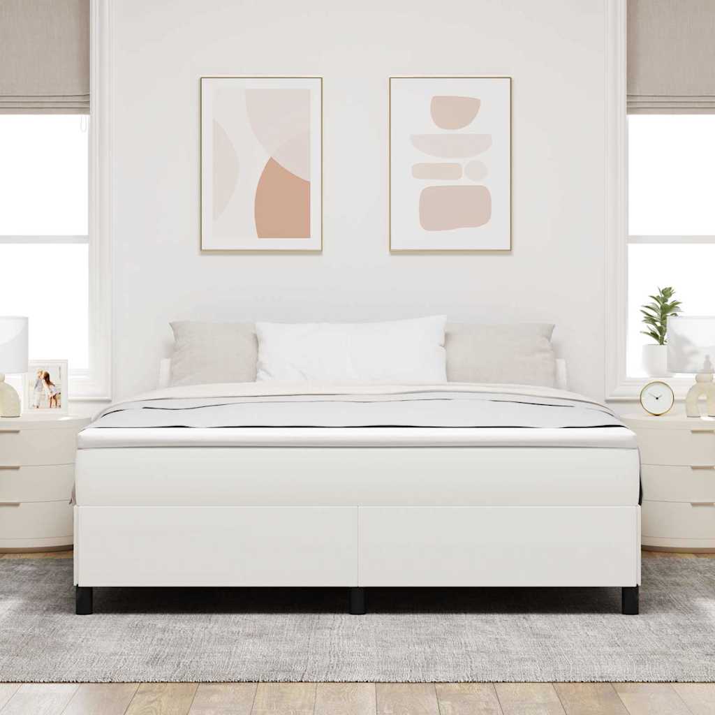 Boxspringbed Crèmekleurig 180 x 200 cm Katoen Stof