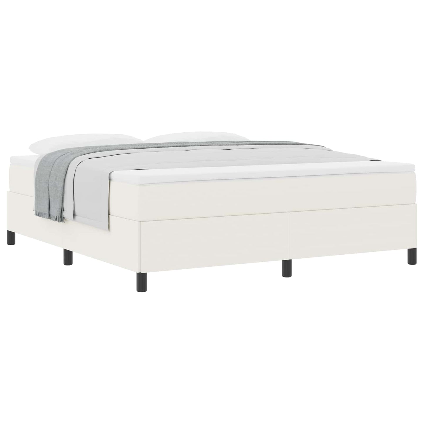 Boxspringbed Crèmekleurig 180 x 200 cm Katoen Stof