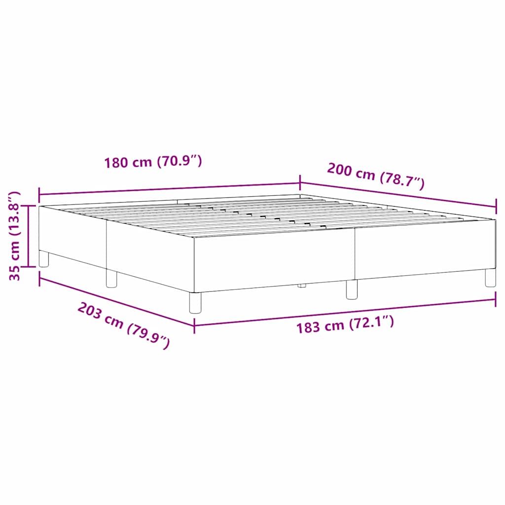 Boxspringbed Crèmekleurig 180 x 200 cm Katoen Stof