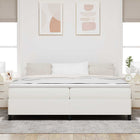 Bedframe 200x200 cm katoen crème