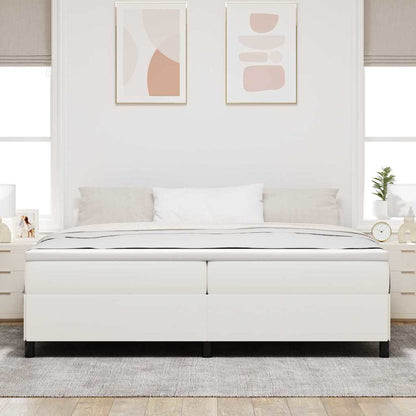 Bedframe Crème 200 X 200 Cm Katoenen Stof