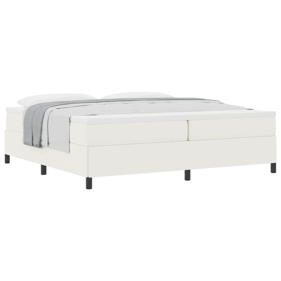 Bedframe Crème 200 X 200 Cm Katoenen Stof