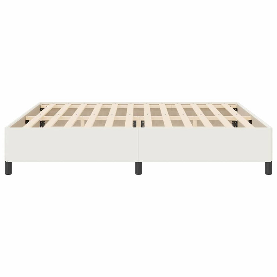 Bedframe Crème 200 X 200 Cm Katoenen Stof
