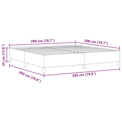 Bedframe Crème 200 X 200 Cm Katoenen Stof