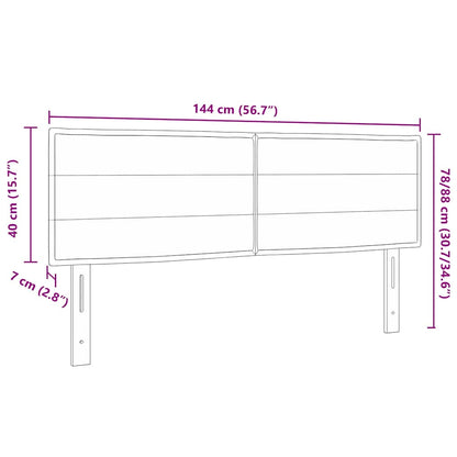 Hoofdbord Donkerbruin 144 cm Stof