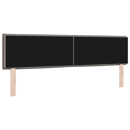 Hoofdbord met strepen 180 cm stof taupe
