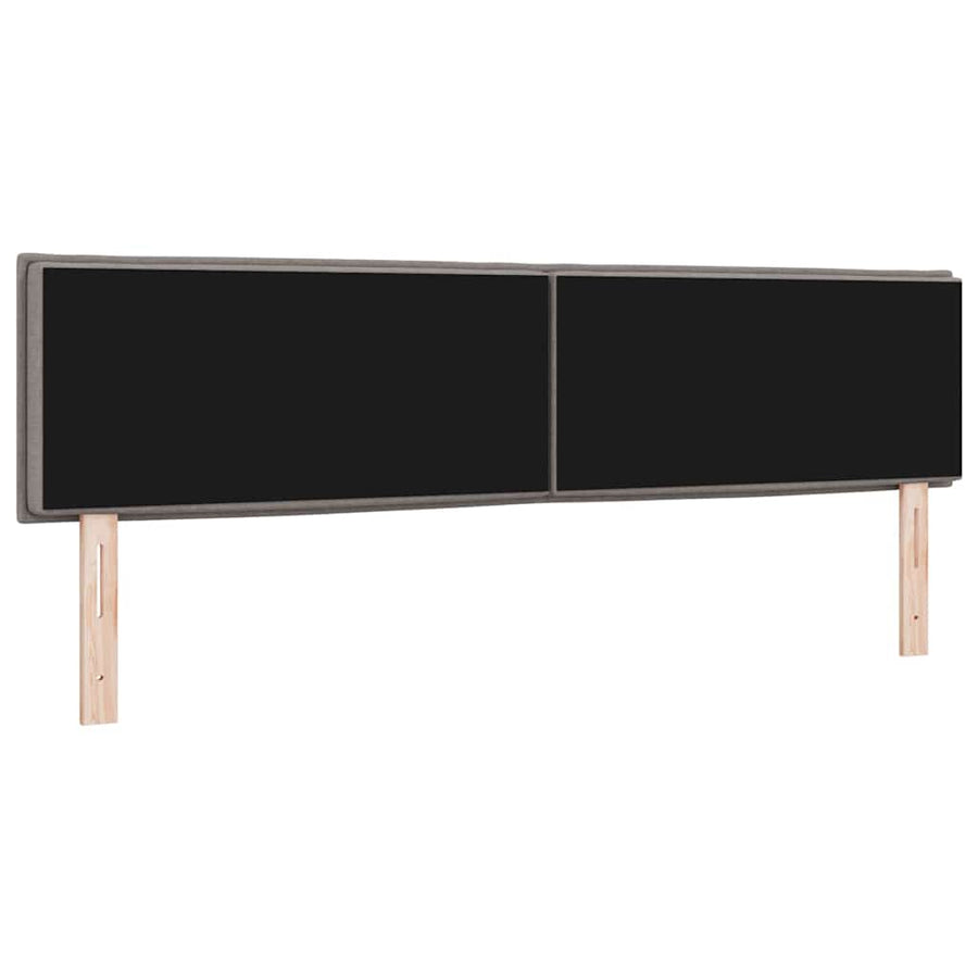 Hoofdbord met strepen 180 cm stof taupe