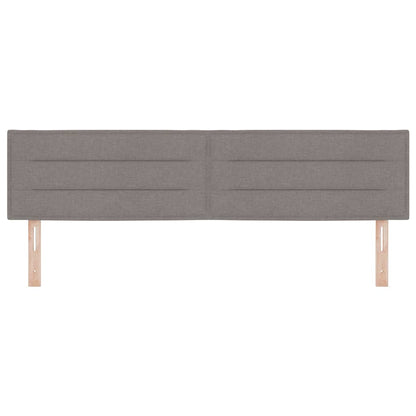 Hoofdbord met strepen 180 cm stof taupe