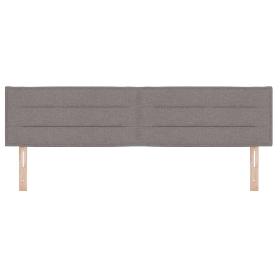 Hoofdbord met strepen 180 cm stof taupe