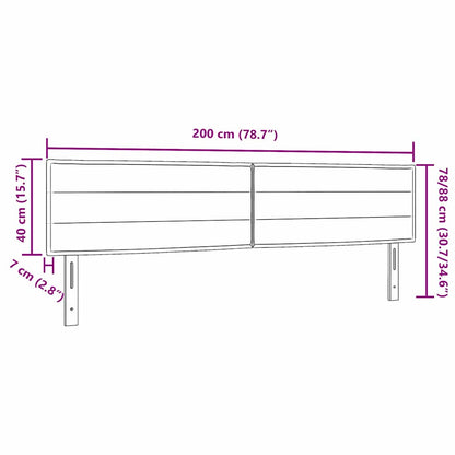 Hoofdbord Crème 200 cm Stof
