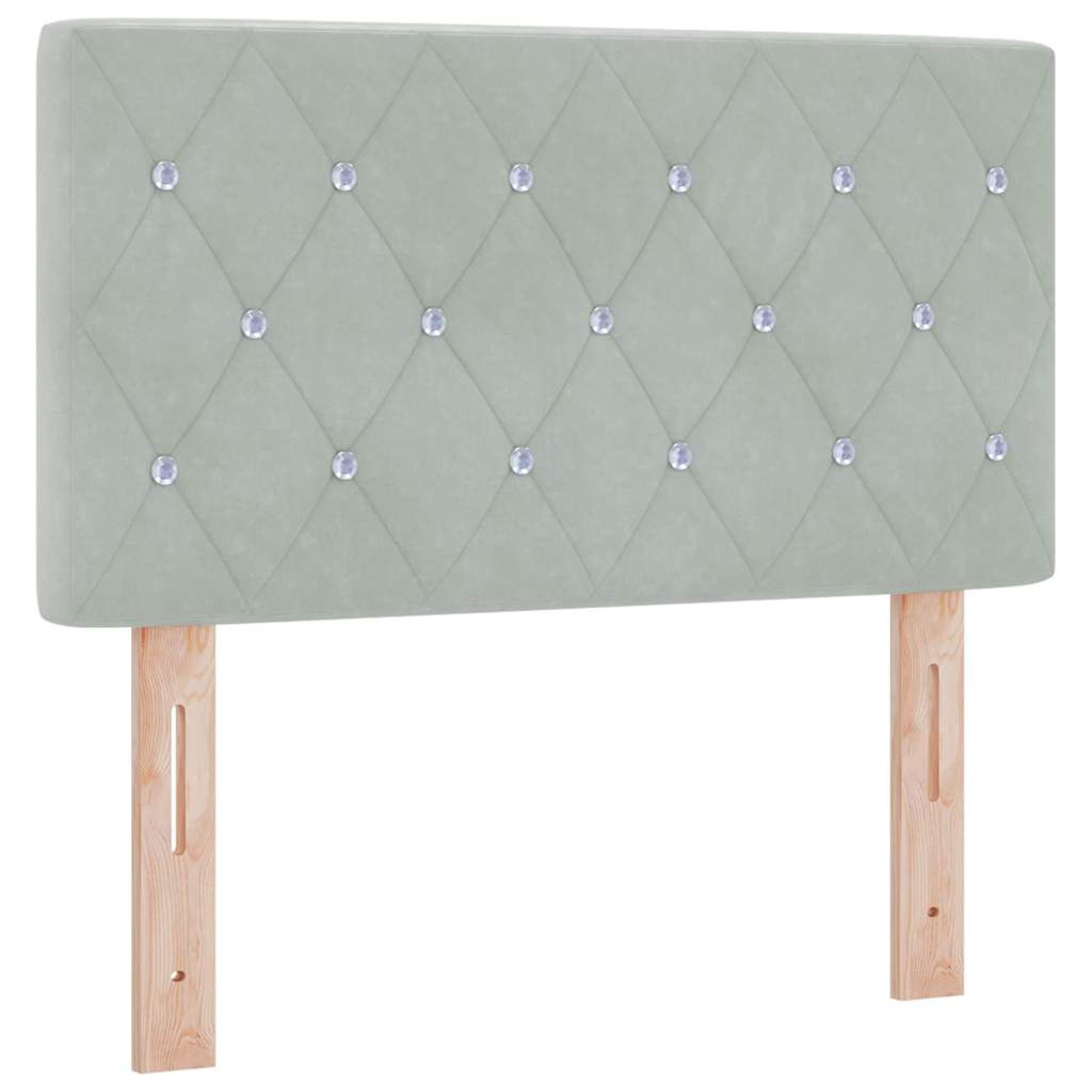 Hoofdbord met hoofdeinde Lichtgrijs 80 cm Nep Leer
