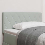 Hoofdbord lichtgrijs fluweel 90 cm