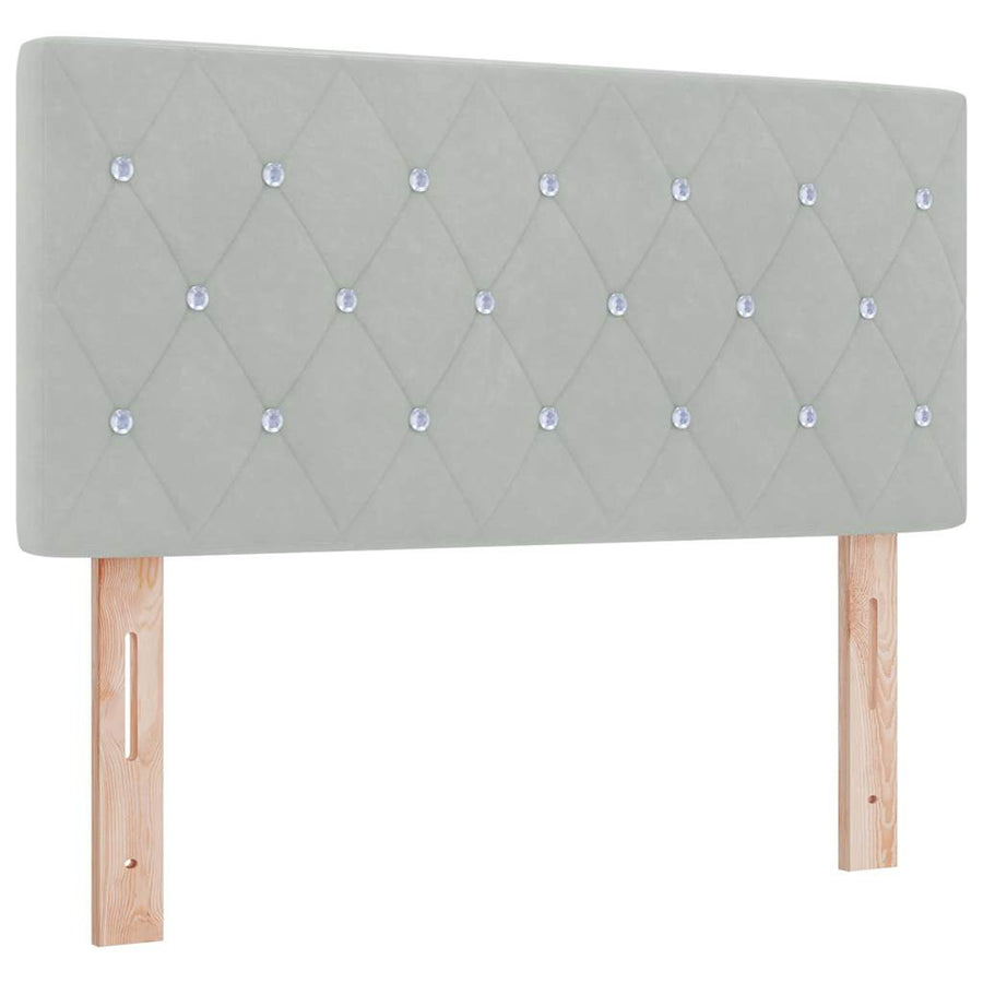Hoofdbord met hoofdeinde Lichtgrijs 90 cm Nep Leer